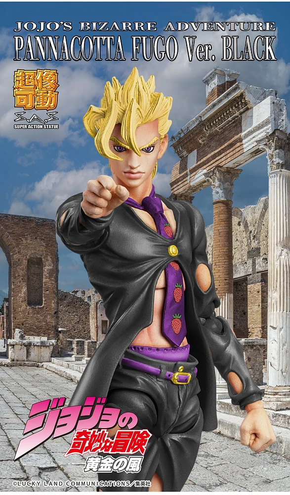 Jojo's Bizarre Adventure Part 5 Super Action Statue Pannacotta Fugo Ver.Black Figure 