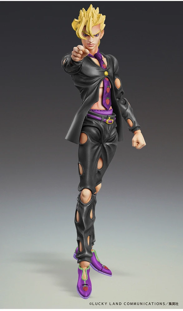 Jojo's Bizarre Adventure Part 5 Super Action Statue Pannacotta Fugo Ver.Black Figure 