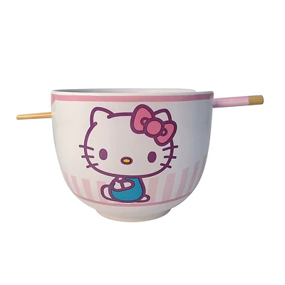 Hello Kitty Pink Stripes Ramen Bowl 