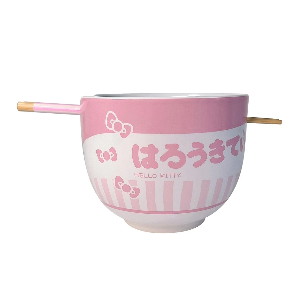 Hello Kitty Pink Stripes Ramen Bowl 