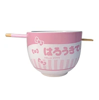 Hello Kitty Pink Stripes Ramen Bowl 