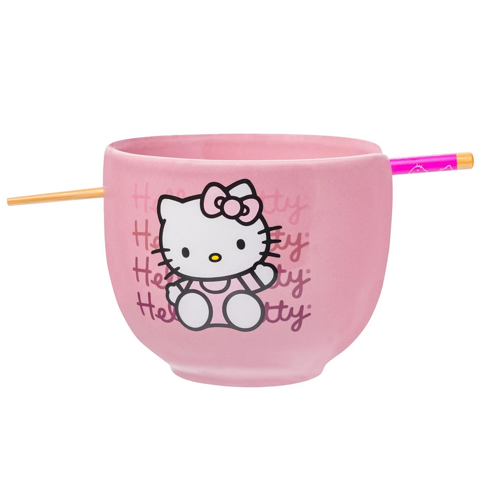 Bol Ramen dégradé rose Hello Kitty 