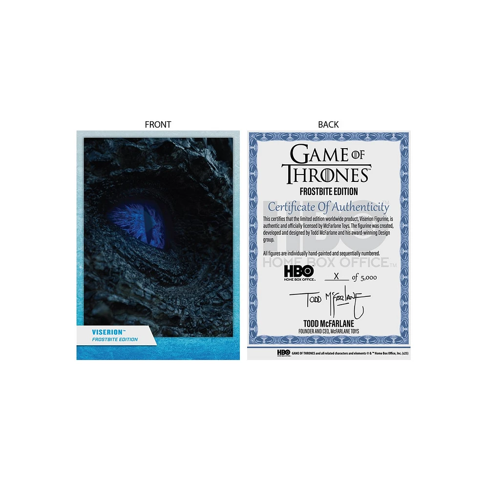 Game of Thrones Viserion Frostbite Edition Gold Label 