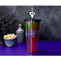 Beetlejuice: Strange and Unusual Cup With Lid and Straw 