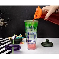Beetlejuice: Strange and Unusual Cup With Lid and Straw 