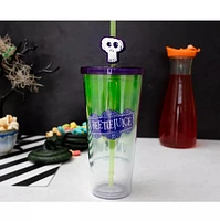Beetlejuice: Strange and Unusual Cup With Lid and Straw 