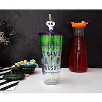 Beetlejuice: Strange and Unusual Cup With Lid and Straw 