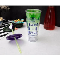 Beetlejuice: Strange and Unusual Cup With Lid and Straw 