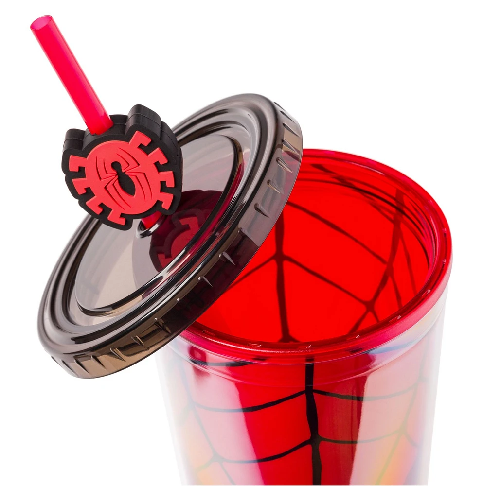 Spider-Man Face Cup with Straw 