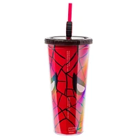 Spider-Man Face Cup with Straw 