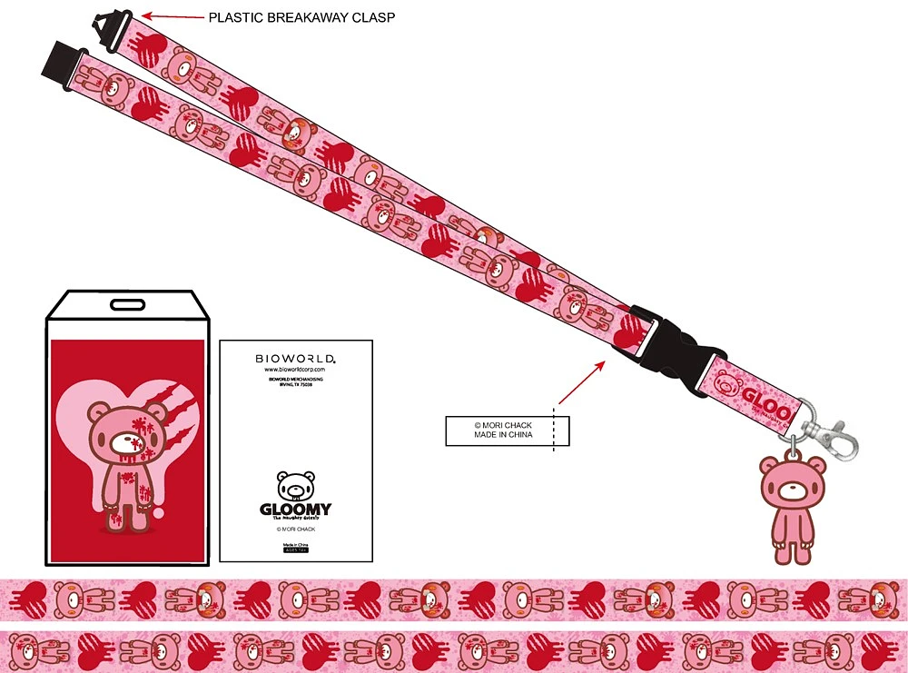 Gloomy Bear Lanyard with ID holder 