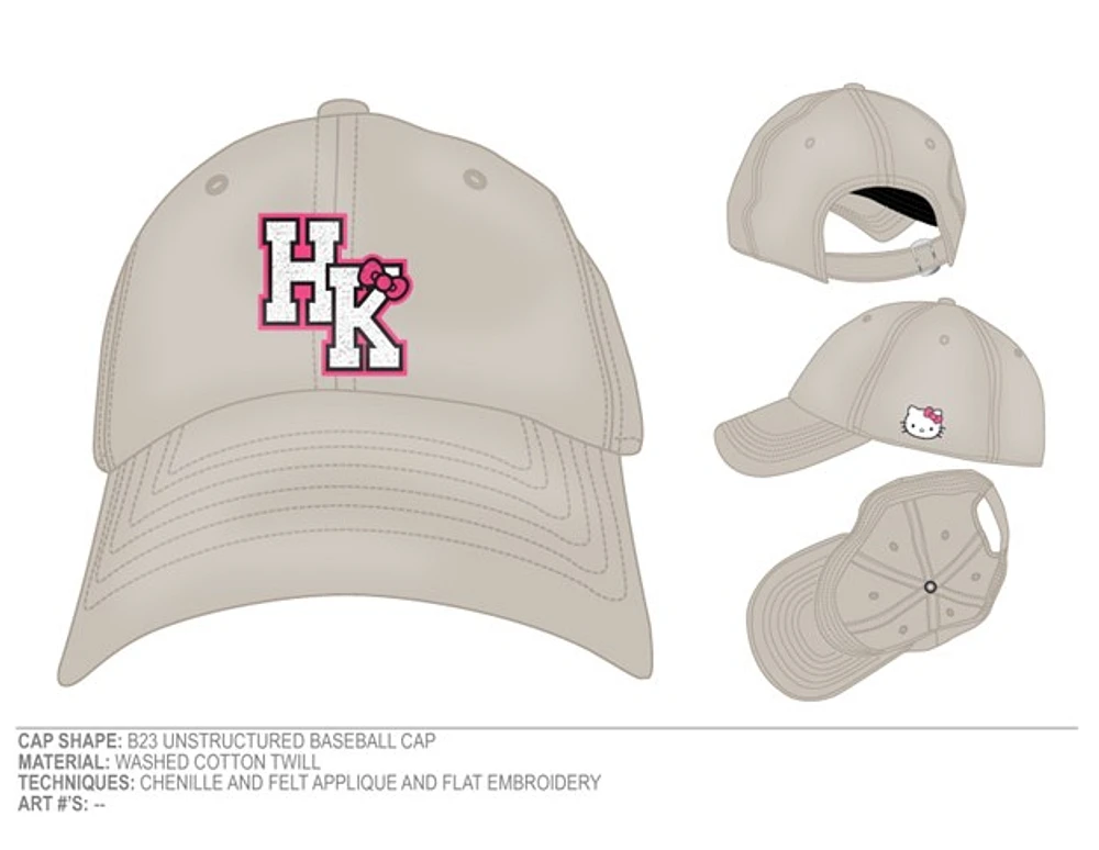 Hello Kitty: HK Taupe Varsity Cap 