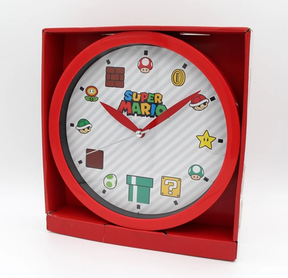 Super Mario Icons 10" Wall Clock 