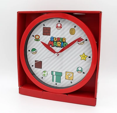 Super Mario Icons 10" Wall Clock 