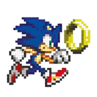 Jixelz Remix Sonic the Hedgehog Craft Kit – Sonic & Ring – 700+ Pieces 