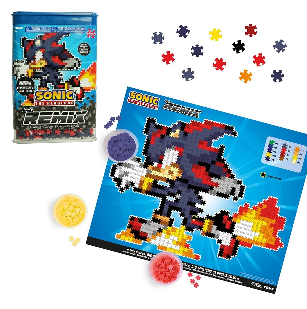 Jixelz Remix Sonic the Hedgehog Craft Kit – Running Shadow – 700+ Pieces 