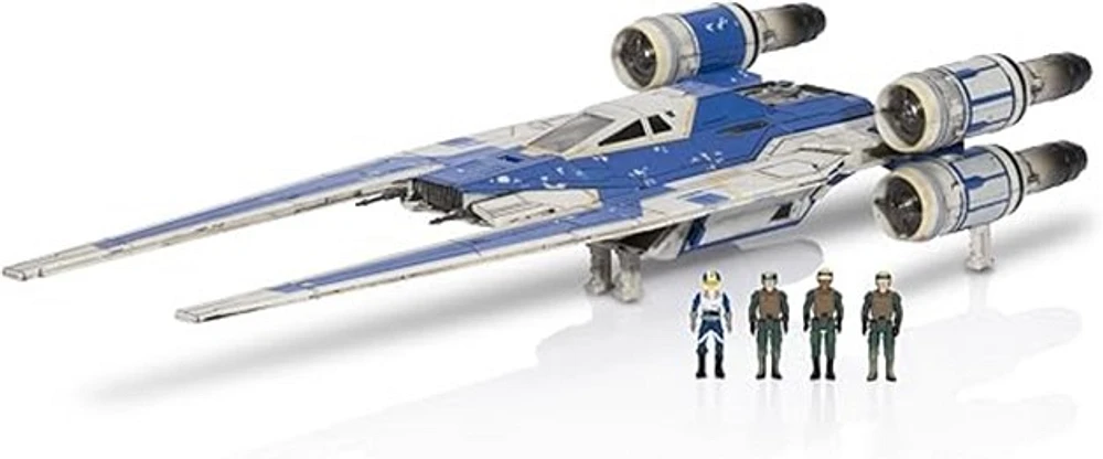 Star Wars Micro Galaxy Squadron Rebel U-wing Starfighter - 12-Inch Vehicle  with Foldout Wings and Four 1-Inch Micro Figure Accessories