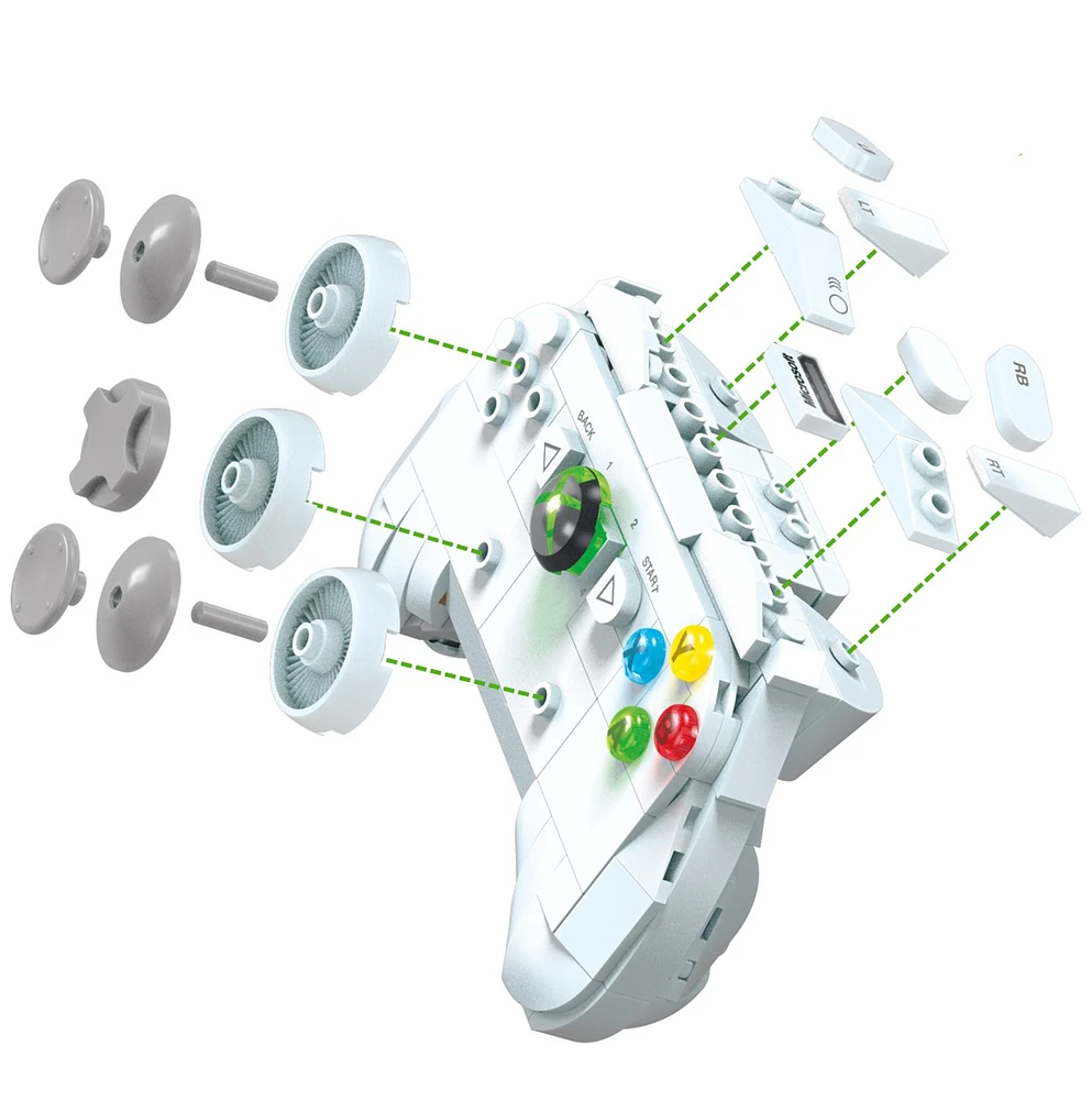Mega Microsoft Xbox 360 Replica Building Toy Kit 