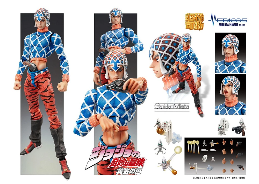 Jojo Bizarre Adv Pt5 Chozokado Guido Mista & Sp Action Figure 