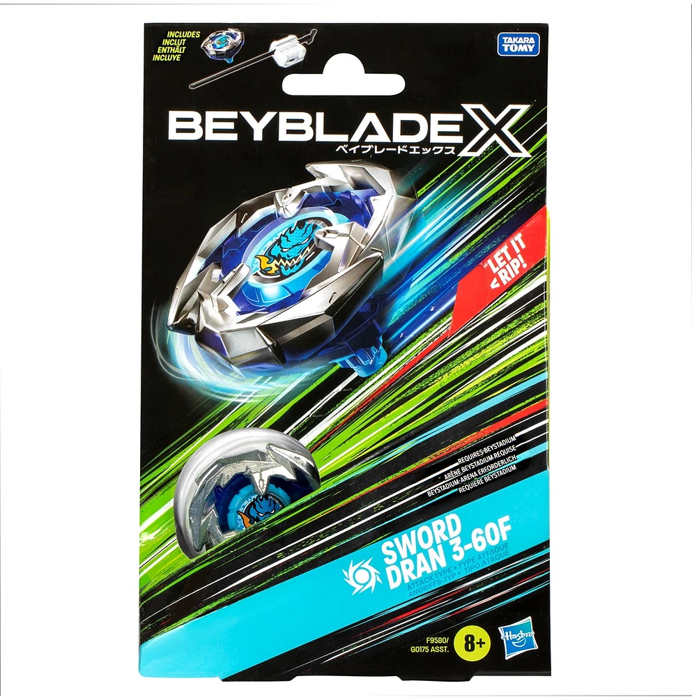 Beyblade X Sword Dran 3-60F Starter Pack Top and Launcher 