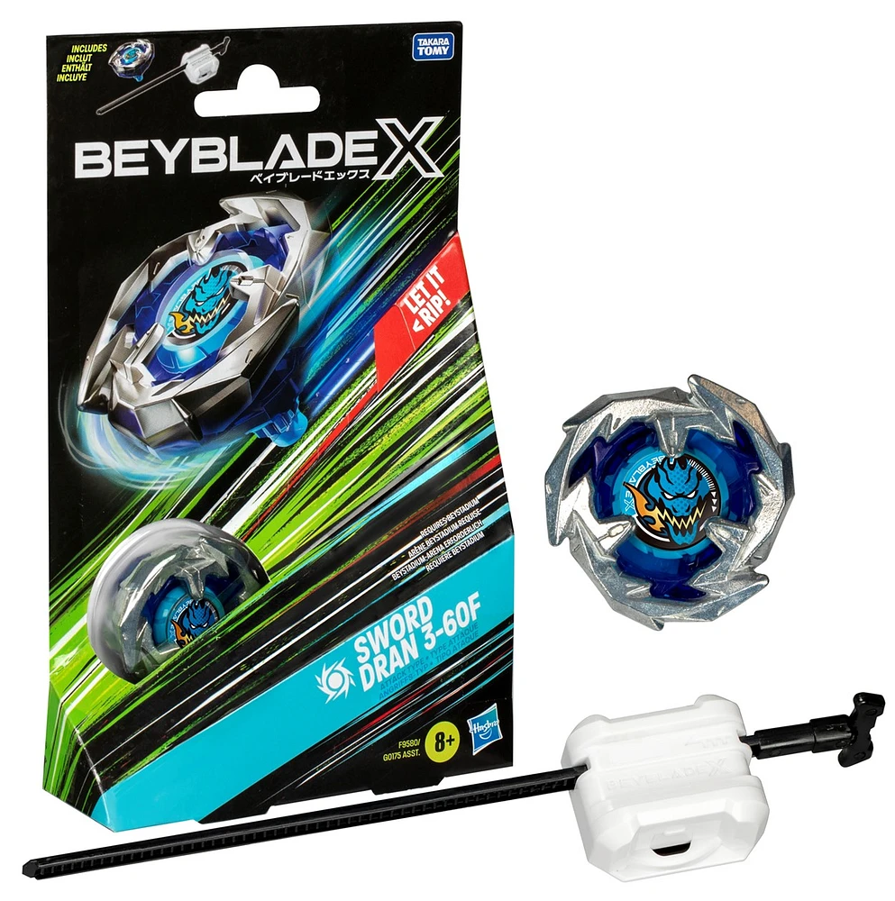 Beyblade X Sword Dran 3-60F Starter Pack Top and Launcher 