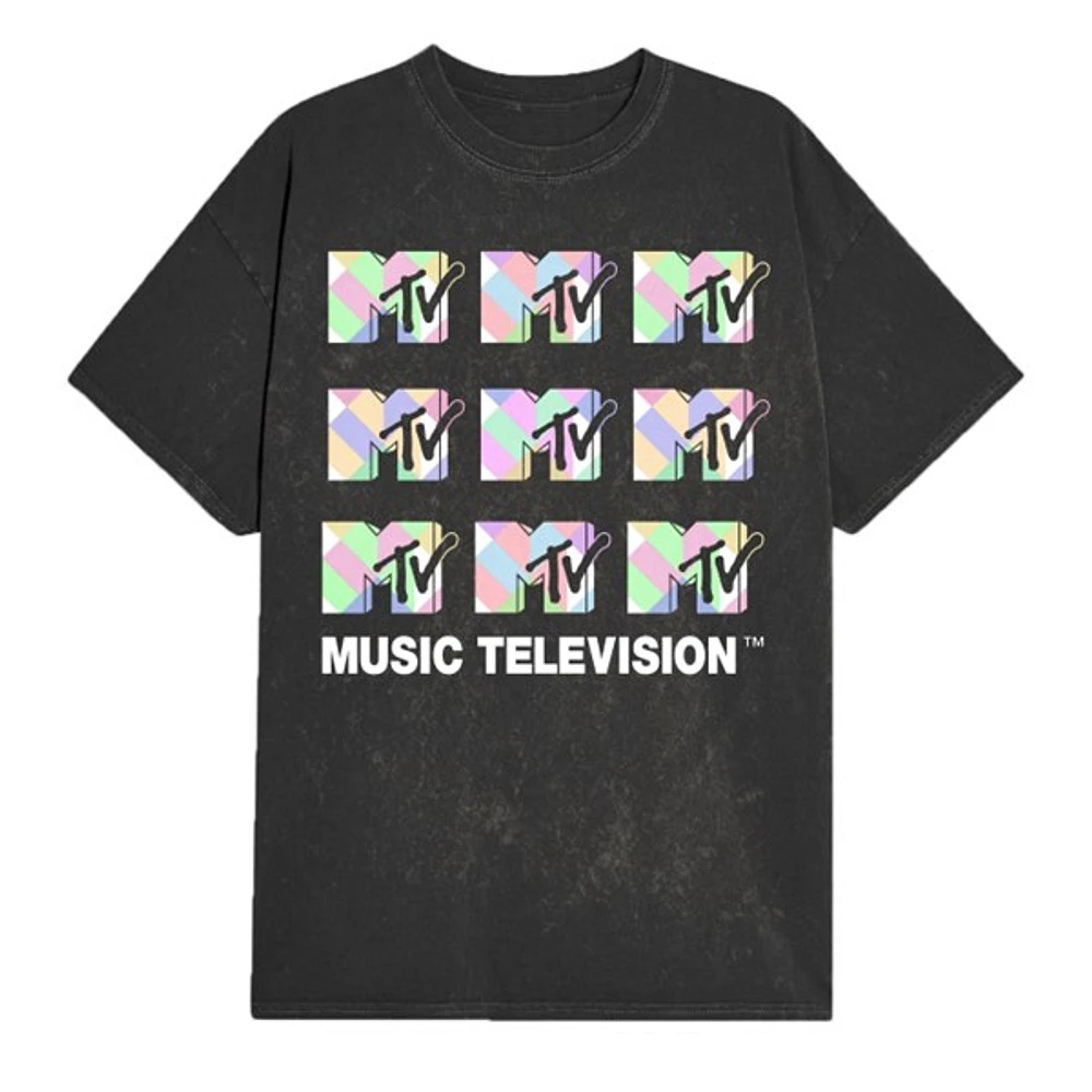 T-shirt avec logo rétro MTV