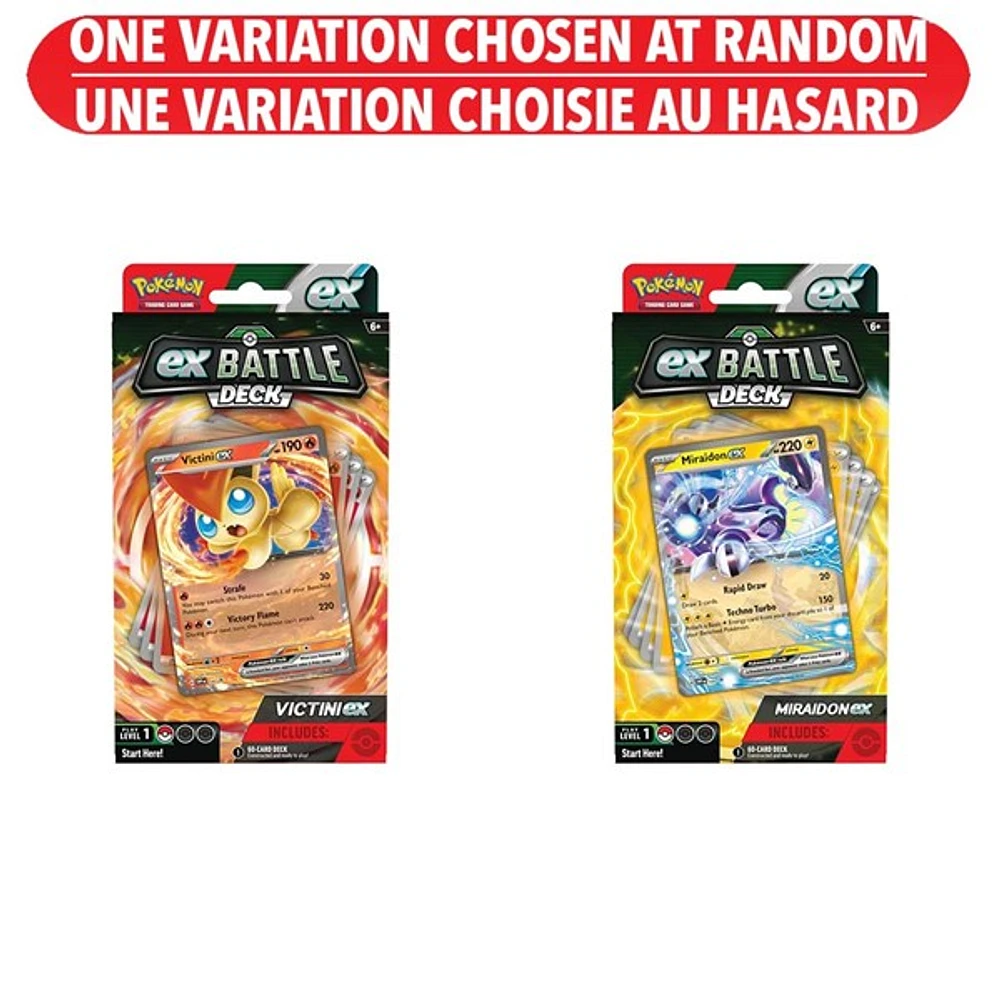 Pokémon Trading Card Game Victini or Miraidon ex Battle Deck Assorted – One Variation Chosen at Random