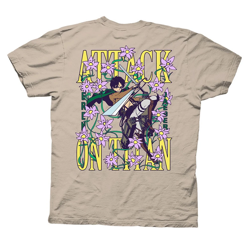 Attack on Titan 2-Sided Floral Tee