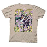 Attack on Titan 2-Sided Floral Tee
