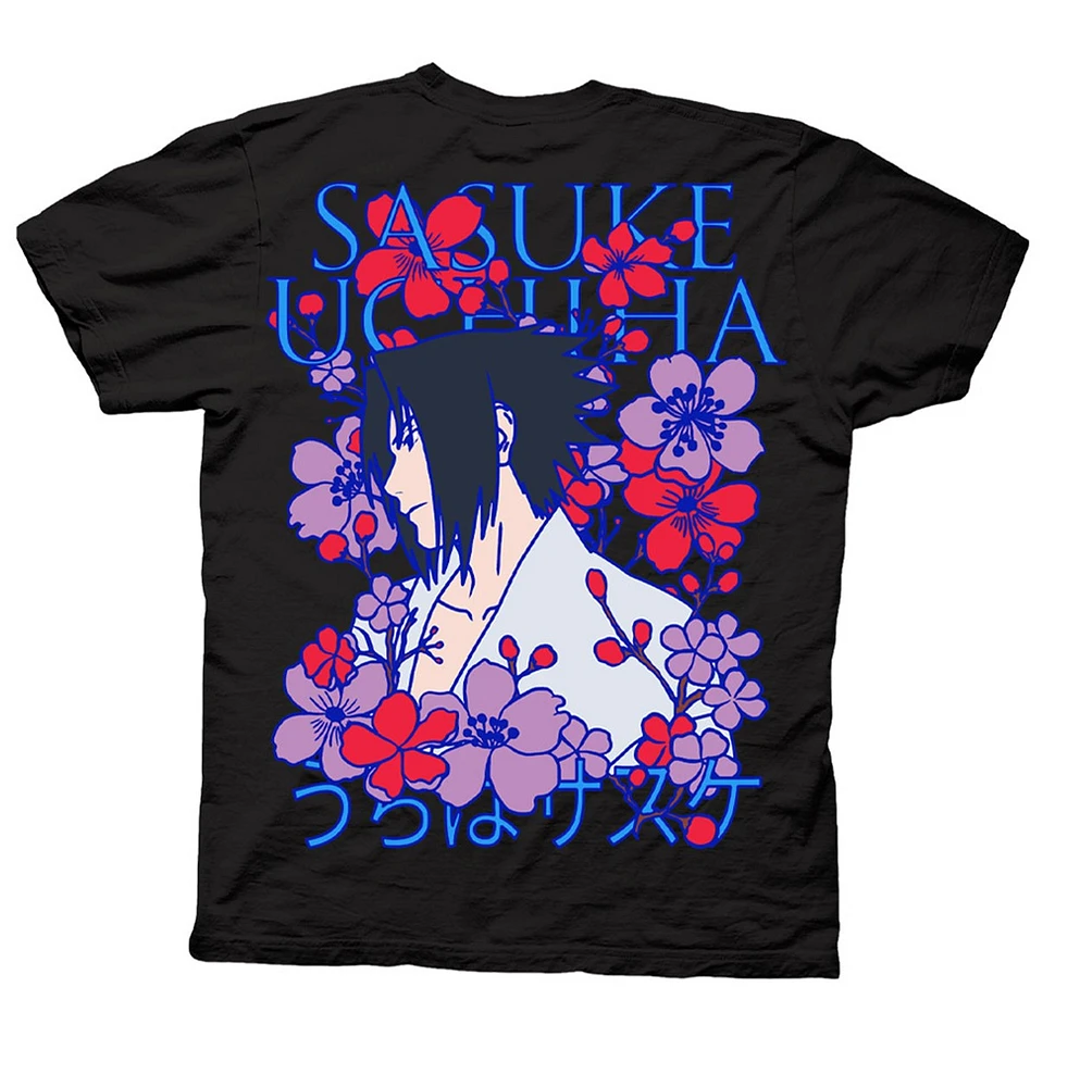 Sasuke Uchiha Floral 2-Sided Tee