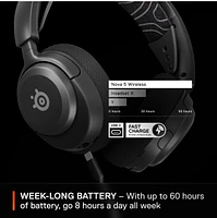 Steelseris Arctis Nova 5 Wireless Gaming Headset for Pc/Playstation/Switch - Noir 