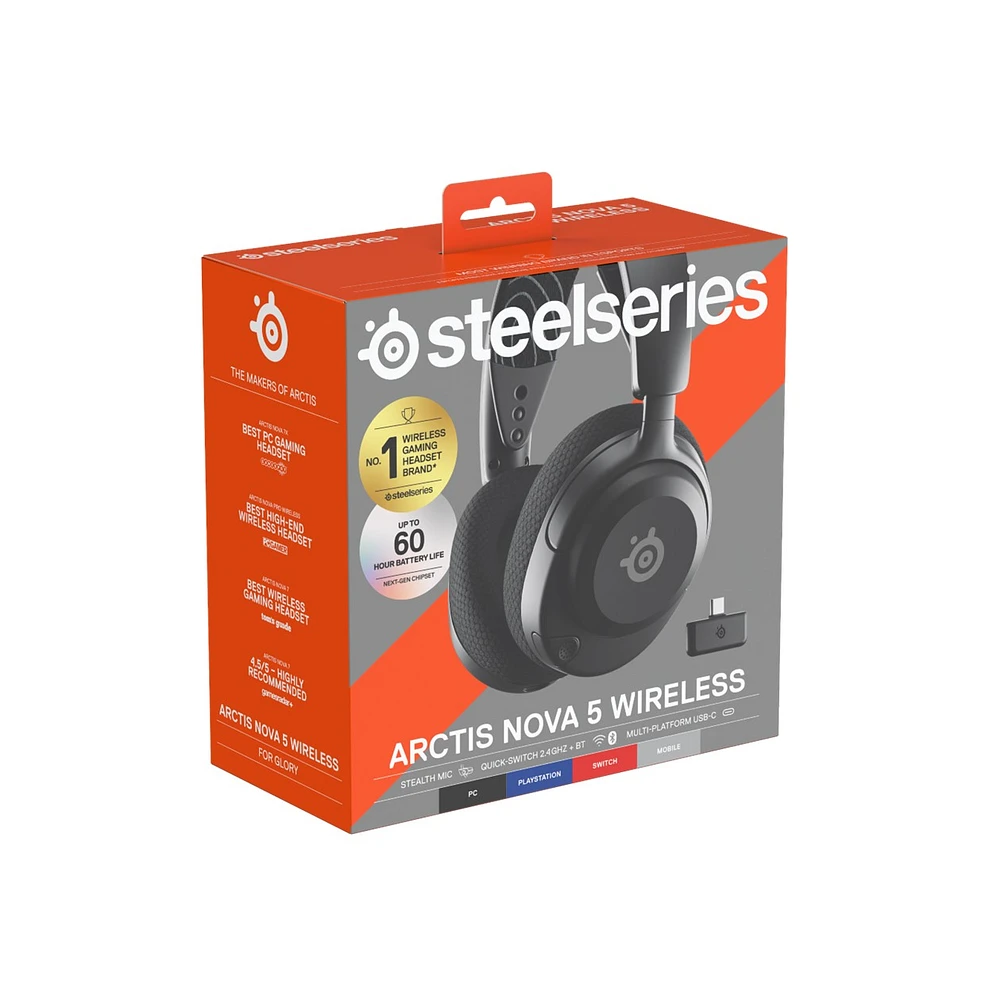 Steelseris Arctis Nova 5 Wireless Gaming Headset for Pc/Playstation/Switch - Noir 