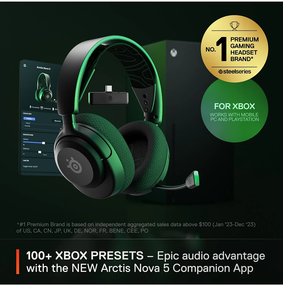 Steelseries Arctis Nova 5 Wireless Gaming Headset for Xbox - Noir 