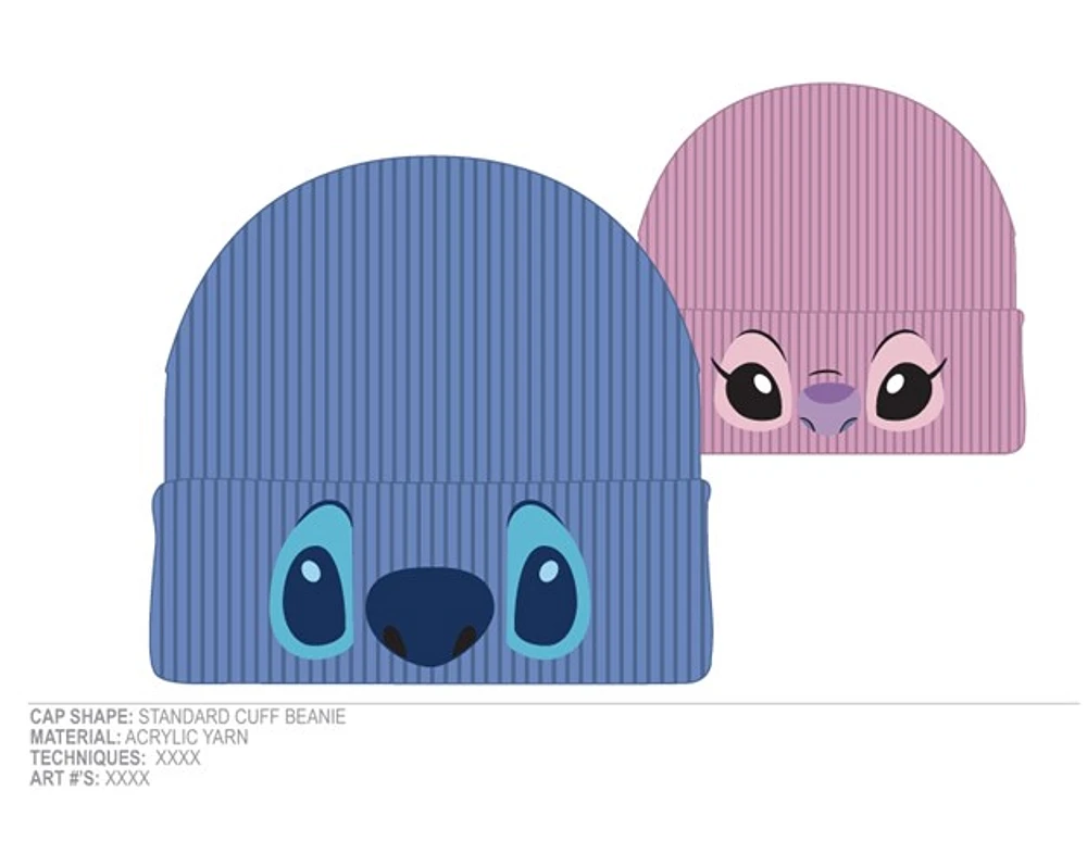 Stitch & Angel Beanies 2 pack 