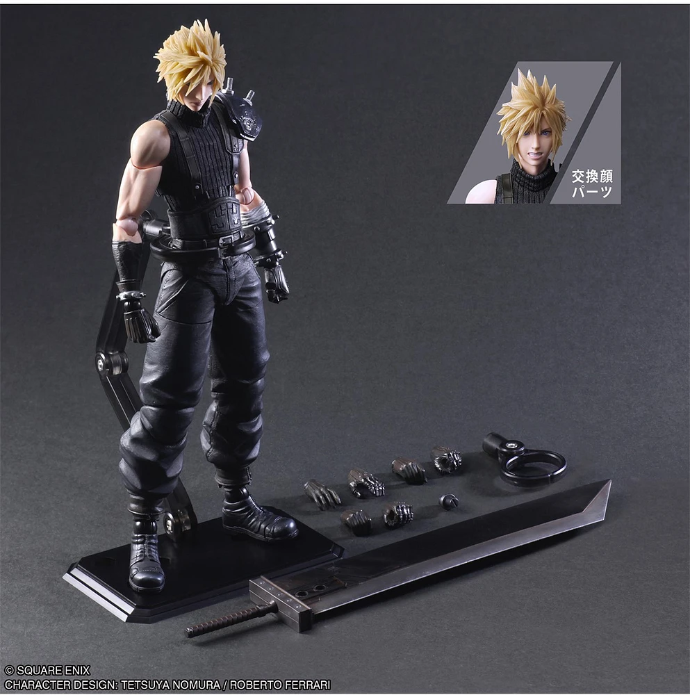 Final Fantasy VII Rebirth Play Arts Kai Cloud Strife Action Figure 