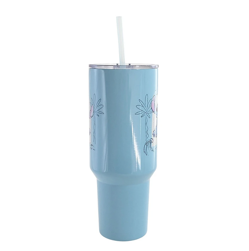 Verre bleu Stitch Aloha 