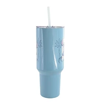 Verre bleu Stitch Aloha 
