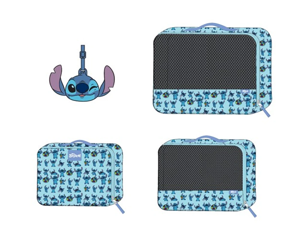 Étiquette de bagage et cubes de rangement Lilo & Stitch