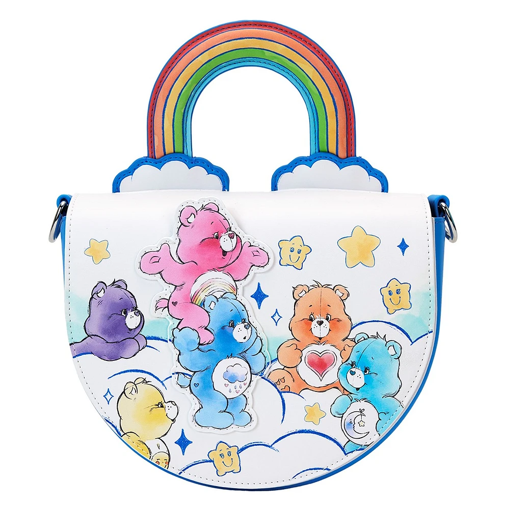 Loungefly : Sac à bandoulière Care Bears avec poignée arc-en-ciel 