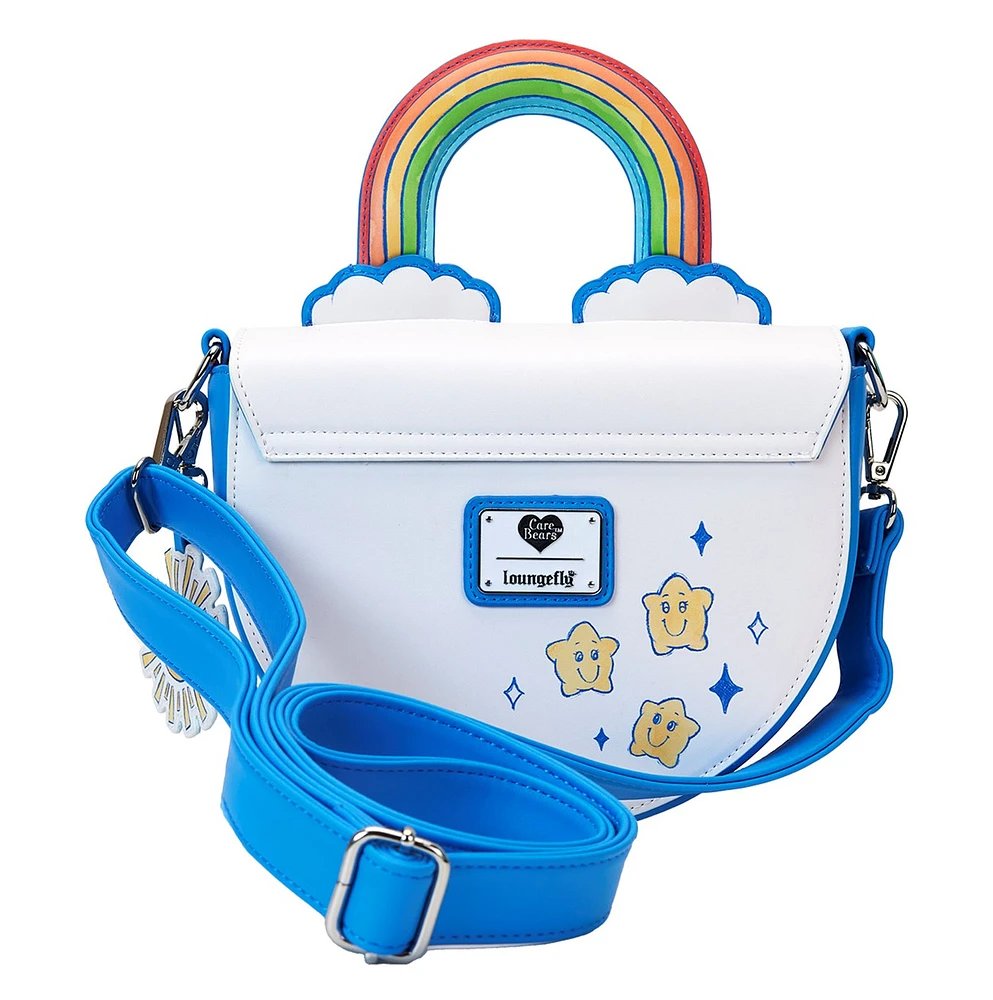 Loungefly : Sac à bandoulière Care Bears avec poignée arc-en-ciel 