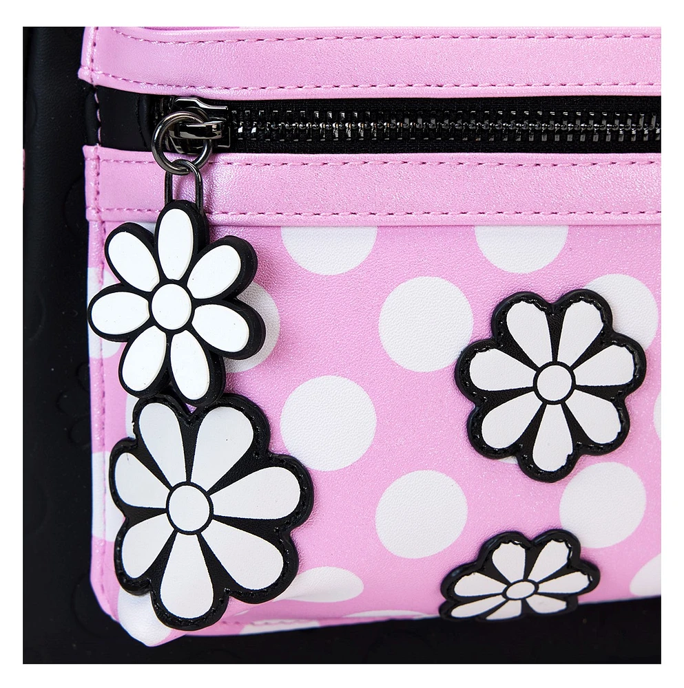 Loungefly: Minnie Mouse Floral Rock the Dots Mini Backpack 