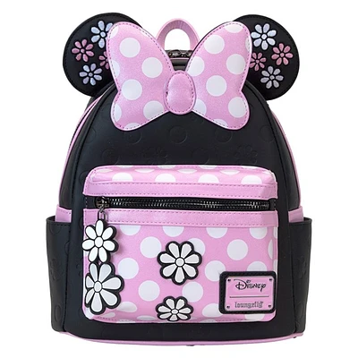 Loungefly: Minnie Mouse Floral Rock the Dots Mini Backpack 