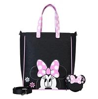 Loungefly : Sac fourre-tout Minnie Floral Rock the Dots avec porte-monnaie 