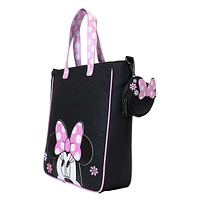 Loungefly : Sac fourre-tout Minnie Floral Rock the Dots avec porte-monnaie 