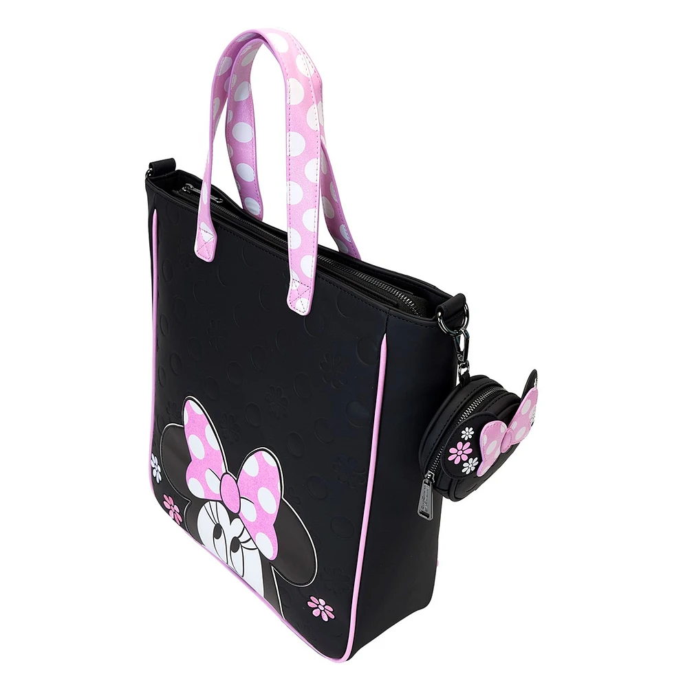 Loungefly : Sac fourre-tout Minnie Floral Rock the Dots avec porte-monnaie 