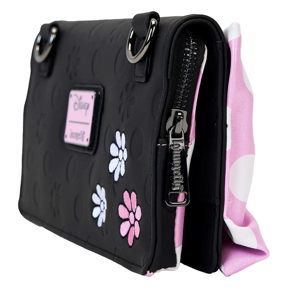 Loungefly : Pochette à bandoulière Minnie Mouse Floral Rock the Dots 