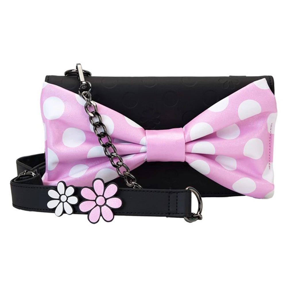 Loungefly: Minnie Mouse Floral Rock the Dots Clutch Crossbody 