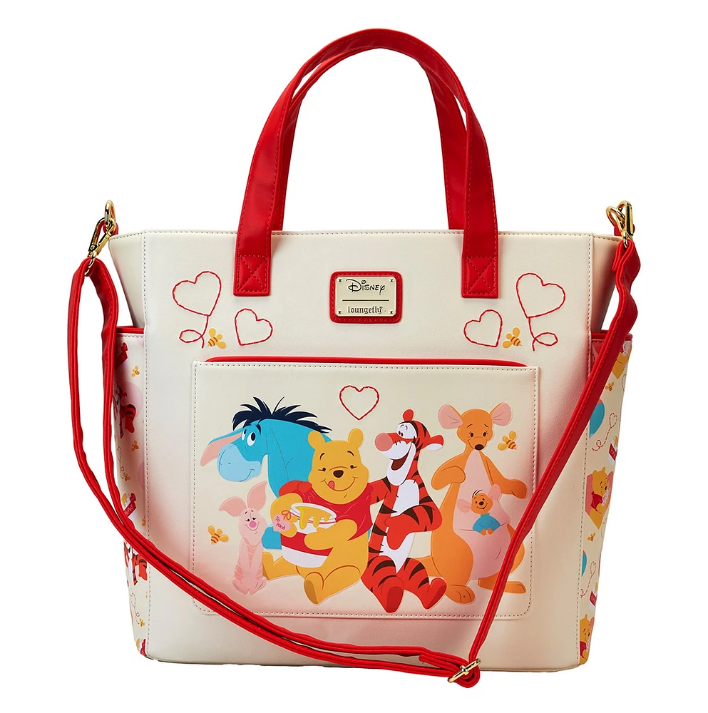 Loungefly : Sac à dos fourre-tout convertible Winnie l'ourson Love 
