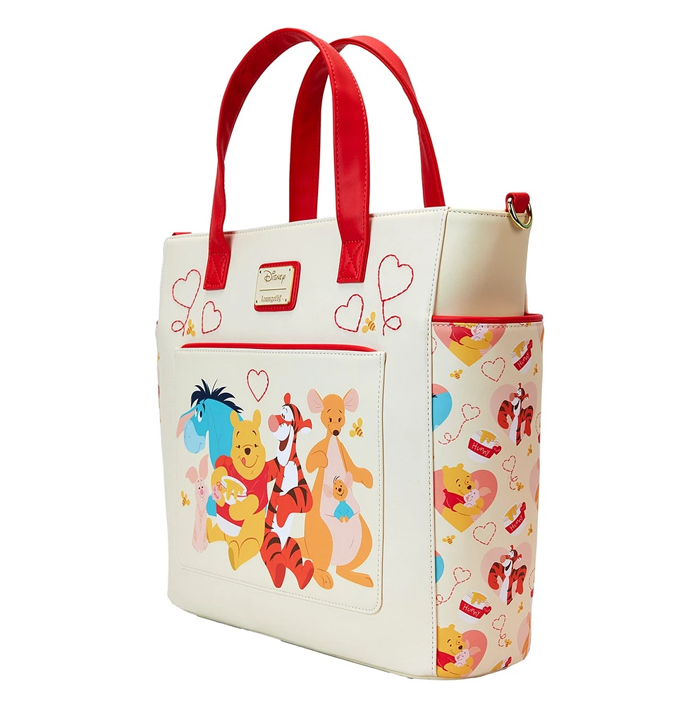 Loungefly : Sac à dos fourre-tout convertible Winnie l'ourson Love 