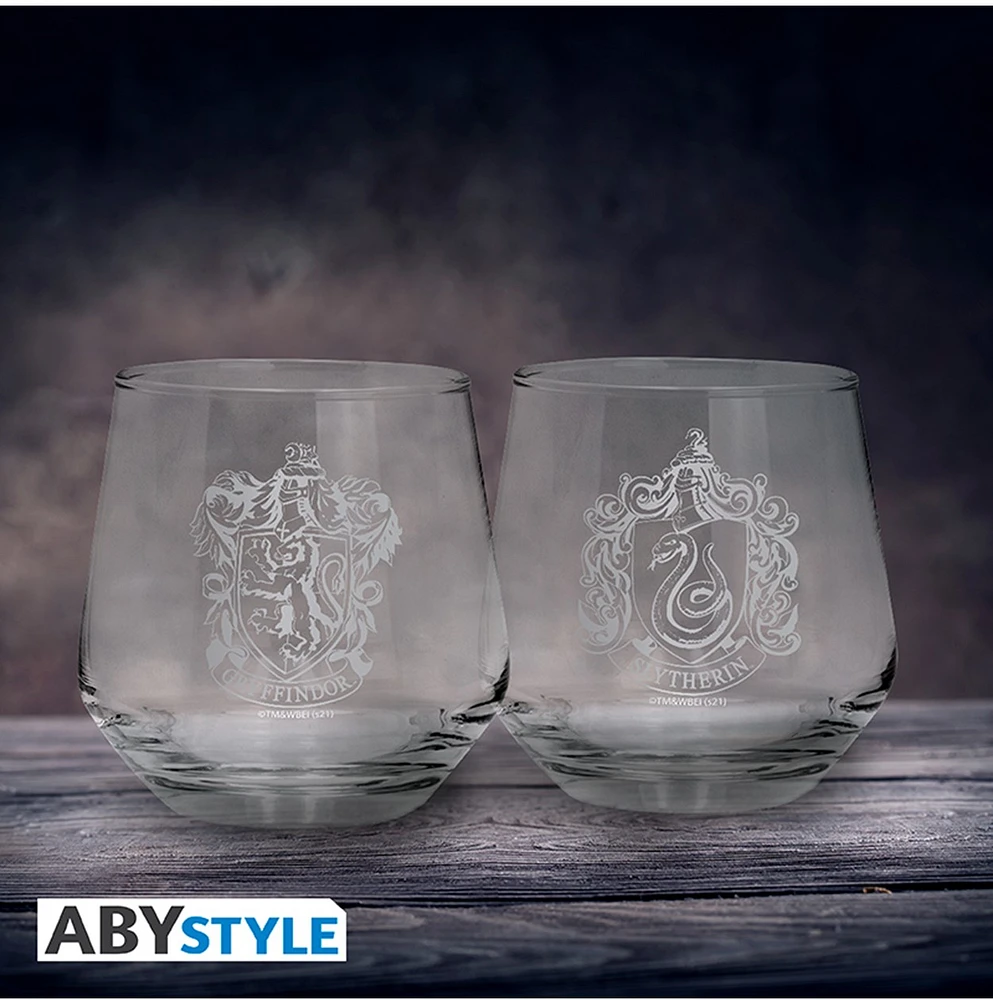 Harry Potter: Gryfindor & Slytherin Glasses, 2 pk 
